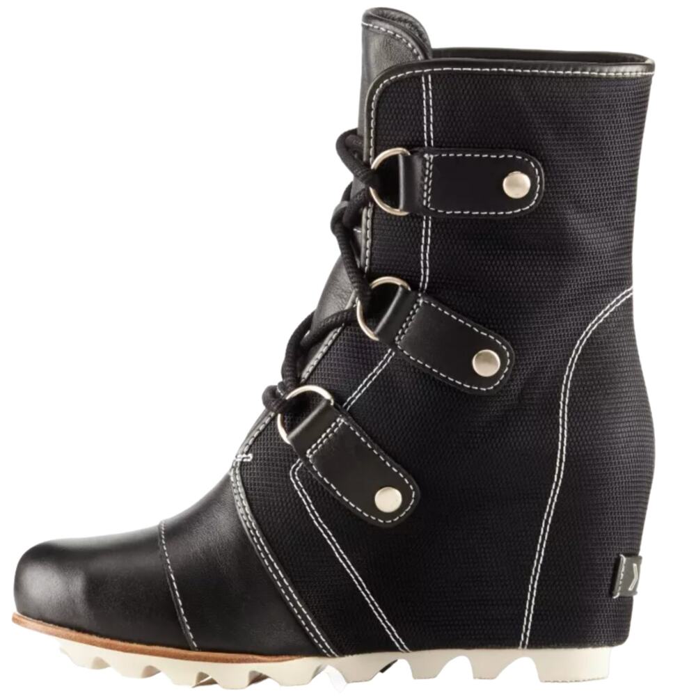 Sorel Joan Of Arctic Mid X Celebration Black Hidden Wedge Winter Boots - Picture 4 of 13